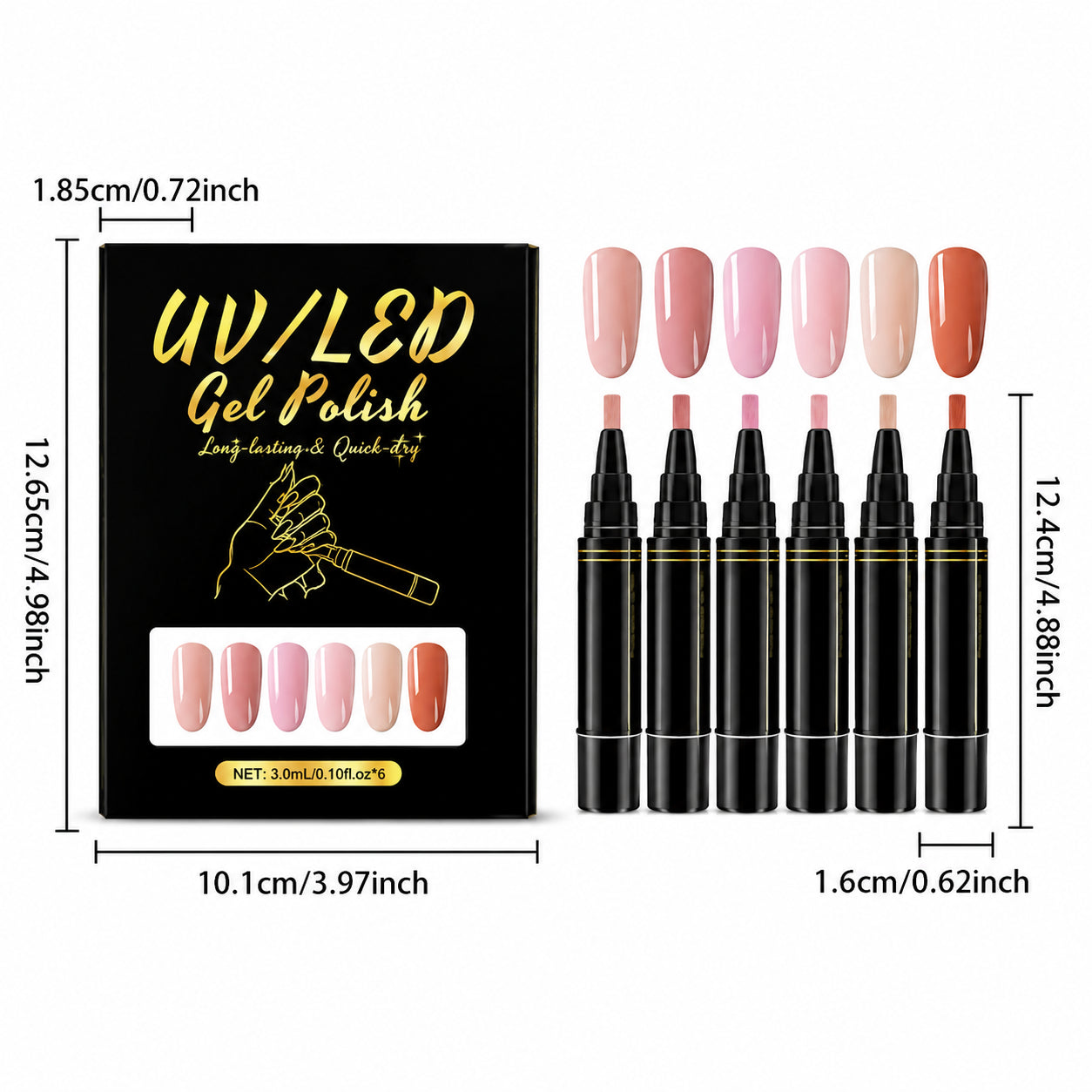 NudeLuxe Gel Pens™ | Salon Finish Nude Nail Kit